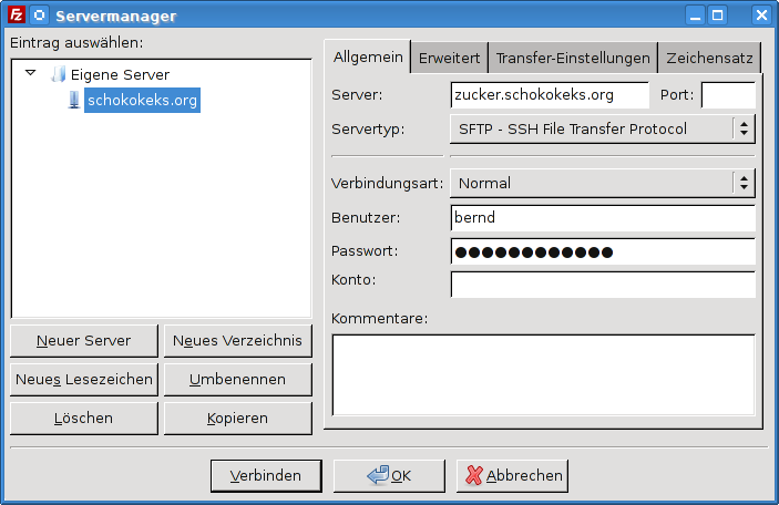 Datei:Filezilla Servermanager Daten.png
